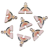 50pcs Rainbow Cloud Enamel Charms for DIY Necklaces Bracelets