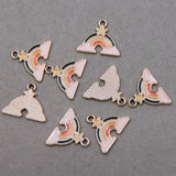 50pcs Rainbow Cloud Enamel Charms for DIY Necklaces Bracelets