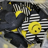 50pcs Korea DIY Smile Face Sunflower Paster Beads 25-55mm for Jewelry Making