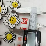 50pcs DIY Smile Face Sunflower Paster Beads for Jewelry Making