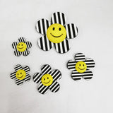 50pcs Korea DIY Smile Face Sunflower Paster Beads 25-55mm for Jewelry Making