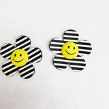 50pcs Korea DIY Smile Face Sunflower Paster Beads 25-55mm for Jewelry Making