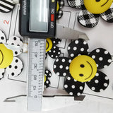 50pcs DIY Smile Face Sunflower Paster Beads for Jewelry Making
