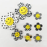 50pcs DIY Smile Face Sunflower Paster Beads for Jewelry Making