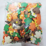 50pcs 32mm 52mm Korea Candy DIY Flower Bear Paster Beads Sticker