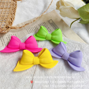 50pcs Acrylic Candy Bowknot Beads for Hairpin Headwear Jewelry Making