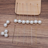 50 Sets Eye Pin Headpins Lapel Pins w/ Pearl Stopper Safety Pins DIY Jewelry