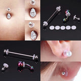 50x 7mm Clear Disc Pads for Piercing Bump B85D