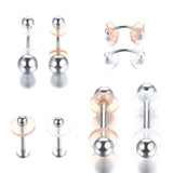 50x 7mm Clear Disc Pads for Piercing Bump B85D