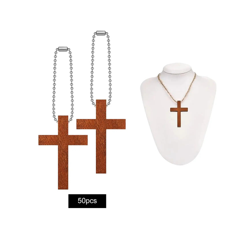 Faith Religious Wooden Crucifix Crosses 50pcs