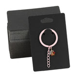50x Brown Paper Keychain Cards Holder for Displaying Keyring