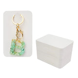 50x Brown Paper Keychain Cards Holder for Displaying Keyring
