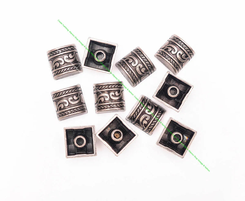 50x Motorcycle Biker Silver Square Flower Leather Rivets Stud Set