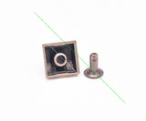 50x Motorcycle Biker Silver Square Flower Leather Rivets Stud Set