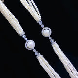 High Quality CZ-inlaid Pearl Bracelet Buckle 50x17mm