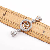 High Quality CZ-inlaid Pearl Bracelet Buckle 50x17mm