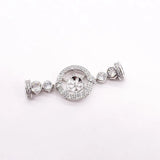 High Quality CZ-inlaid Pearl Bracelet Buckle 50x17mm