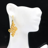Golden Citrine Pendant Earrings Set 14K Silver Daily Wear Jewelry