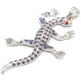 Chameleon Sapphire Garnet Amethyst CZ 925 Silver Pendant