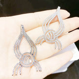 Women's CZ-inlaid Pearl Bracelet Buckle, Necklace Clasp, Sweater Chain Connector