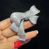 Women's High Quality Pearl Bracelet Buckle with CZ-inlaid Bow