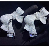 Women's High Quality Pearl Bracelet Buckle with CZ-inlaid Bow