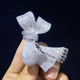 Women's High Quality Pearl Bracelet Buckle with CZ-inlaid Bow