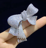 Women's High Quality Pearl Bracelet Buckle with CZ-inlaid Bow