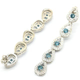 Aquamarine Garnet Peridot Tanzanite CZ Earrings