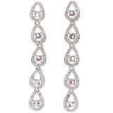Aquamarine Garnet Peridot Tanzanite CZ Earrings