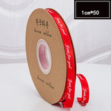 50 yd Wide Polyester Lettering Ribbon Box Packing Flower Bundle Gift Cake Ribbon