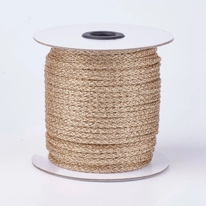 50yd 4mm Metallic Cord for Bracelets Necklace DIY