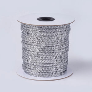 50yd 4mm Metallic Cord for Bracelets Necklace DIY