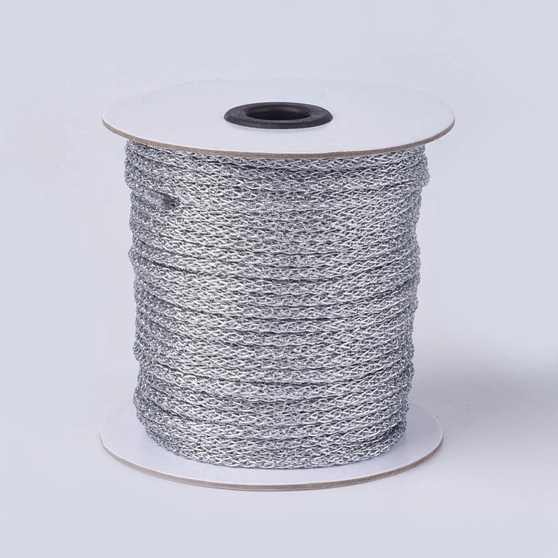 50yd 4mm Metallic Cord for Bracelets Necklace DIY