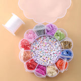 5100pcs Random Letter Jewelry Box Soft Pottery Colored Square Letter Rice Bead