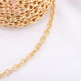 1 Meter 6x8MM 24K Brass Chain Link Necklace Bracelet Diy Jewelry Findings