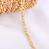 1 Meter 6x8MM 24K Brass Chain Link Necklace Bracelet Diy Jewelry Findings