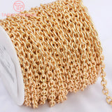 1 Meter 6x8MM 24K Brass Chain Link Necklace Bracelet Diy Jewelry Findings