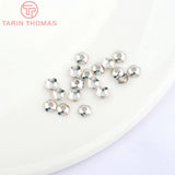 100PCS 4MM 24K Plated Brass Flower Beads Caps DIY Jewelry Findings