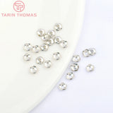 100PCS 4MM 24K Plated Brass Flower Beads Caps DIY Jewelry Findings
