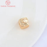 4PCS 10.5x12MM 24K Square Beads DIY Jewelry Accessories