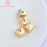 4PCS 10.5x12MM 24K Square Beads DIY Jewelry Accessories