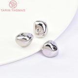 6PCS 10x7.5MM 24K Plated Brass Spacer Beads for Bracelet Making