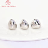 6PCS 10x7.5MM 24K Plated Brass Spacer Beads for Bracelet Making