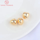 6PCS 10x7.5MM 24K Plated Brass Spacer Beads for Bracelet Making