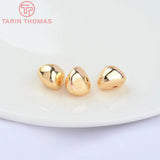 6PCS 10x7.5MM 24K Plated Brass Spacer Beads for Bracelet Making