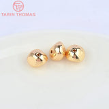 6PCS 10x7.5MM 24K Plated Brass Spacer Beads for Bracelet Making