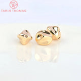 6PCS 9.5x11MM 24K Plated Brass Spacer Beads Bracelet DIY Jewelry Accessories