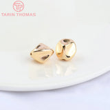 6PCS 9.5x11MM 24K Plated Brass Spacer Beads Bracelet DIY Jewelry Accessories