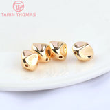 6PCS 9.5x11MM 24K Plated Brass Spacer Beads Bracelet DIY Jewelry Accessories